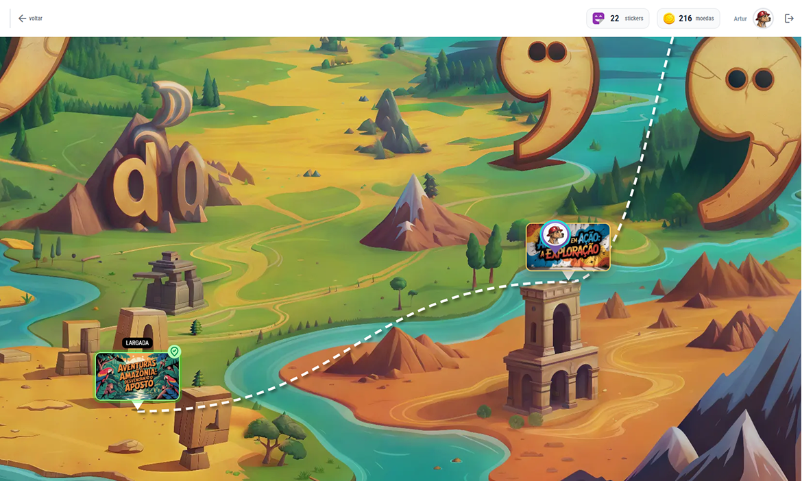 Visual 3: Loja de Recompensas e Avatares